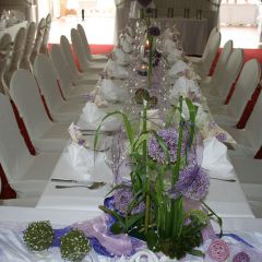 Inselhof Vineta Hochzeit  Detailbild einer lila Amarilla