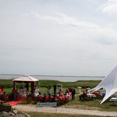 Inselhof Vineta Hochzeit auf der Festwiese mit Achterwasserblick 2