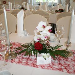 Inselhof Vineta Hochzeit Kaffeetafel dekoriert